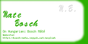 mate bosch business card